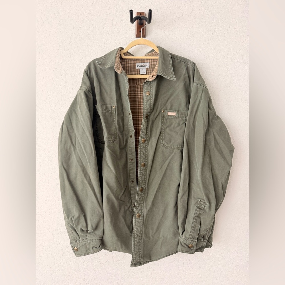 Carhartt Vintage Men's Olive Green Shirt Jacket